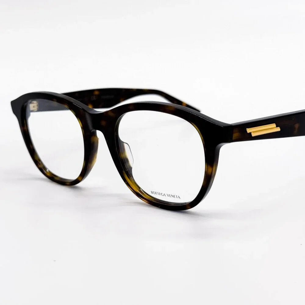 NEW BOTTEGA VENETA EYEGLASSES BV1130OA 002 HAVANA ROUND WOMEN EYEWEAR